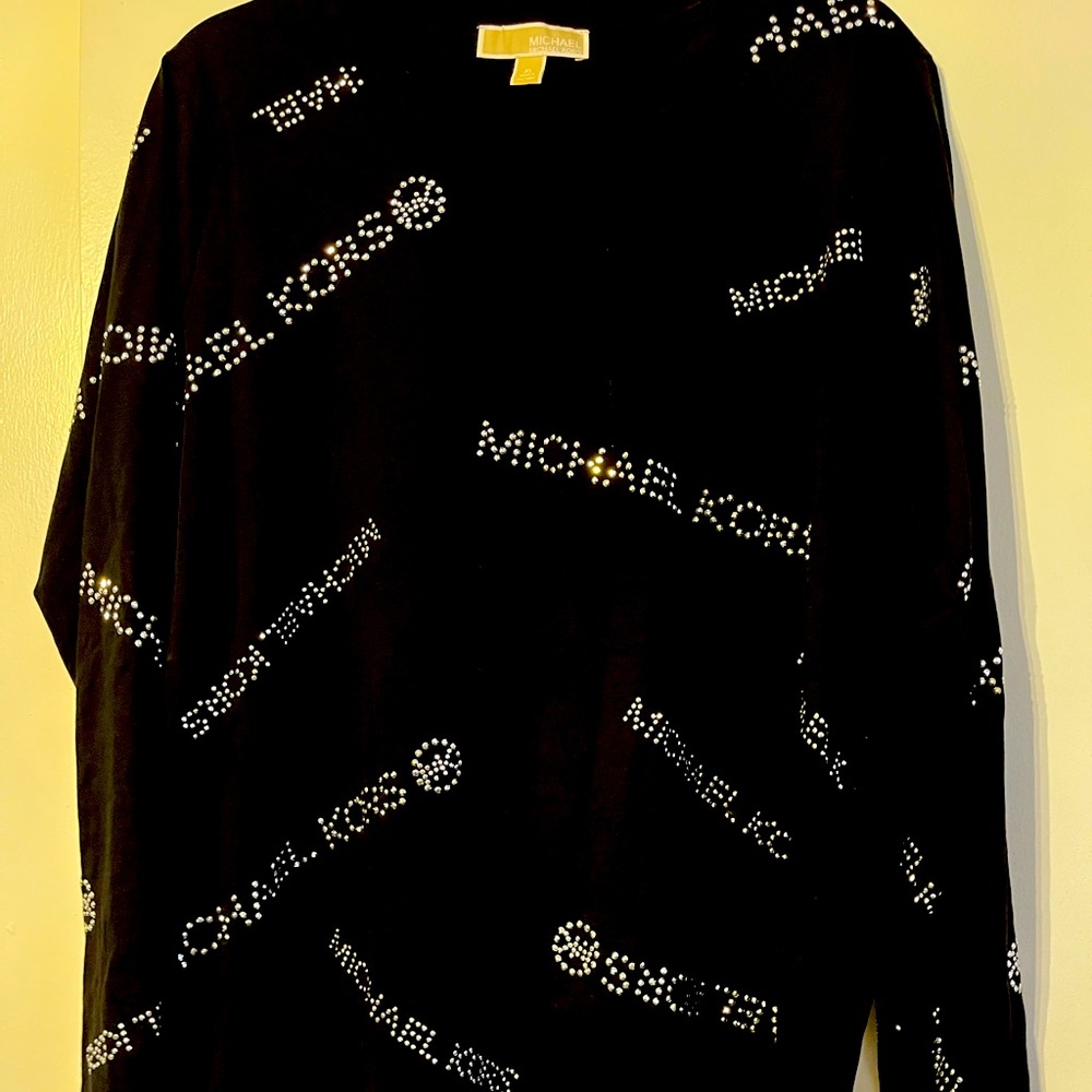 Michael Kors Black with sliver rhinestone logo